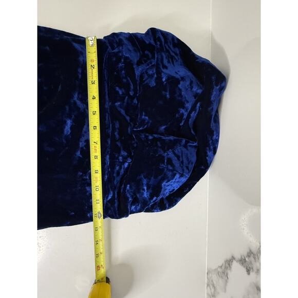 Vtg Morgan & co Prom Dress Maxi Gown Velvet 90s Y2K Glam Goth Halter Open Back - Picture 12 of 12